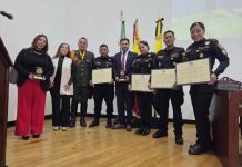 Los agentes guías K-9 recibieron el curso de formación en Colombia por cuatro meses. Foto La Hora: PNC