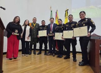 Los agentes guías K-9 recibieron el curso de formación en Colombia por cuatro meses. Foto La Hora: PNC