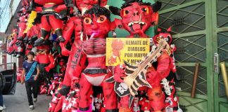 Las figuras de los diablos tienen un precio desde Q45 hasta los Q450, todo dependerá del tamaño y tipo de diseño que se solicite. Foto La Hora: Heidi Loarca