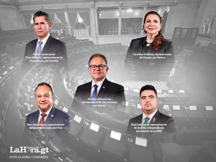 Ellos son los diputados que se han aliado a Cabal. Arte: La Hora/Francisco Roberto Altán