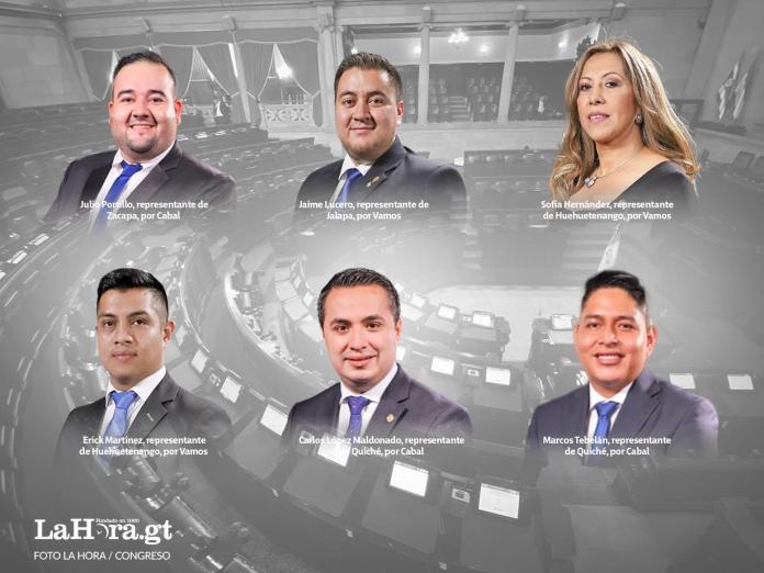 Ellos son los diputados que se han aliado a la UNE. Arte: La Hora/Francisco Roberto Altán