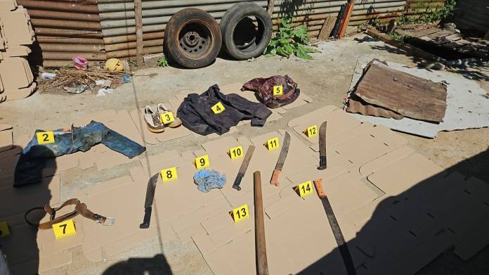 Allanamientos en varios inmuebles de la aldea Las Flores, en Sumpango, Sacatepéquez. Foto La Hora: MP.