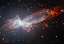 La “mariposa cósmica”: telescopio captura su imagen más impresionante Un telescopio ubicado en Chile captó recientemente una imagen espectacular de la Nebulosa de la Mariposa (NGC 6302).