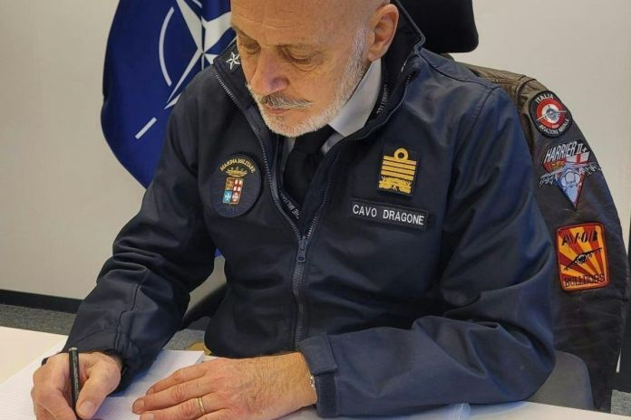 Presidente del Comité Militar de la OTAN, Giuseppe Cavo Dragone. Foto La Hora: Redes Sociales