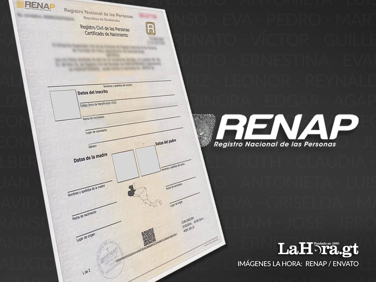 Estos fueron los nombres más populares entre los recién nacidos este año, según el Renap Foto Renap/ La Hora