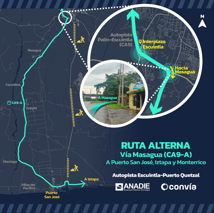 ruta alterna ANADIE