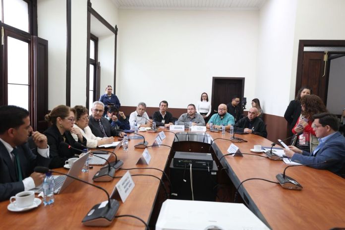 subsidiotransporte La viceministra de Desarrollo Social, Claudia Valenzuela, explica la ruta para inscribir a los transportistas para el subsidio para adultos mayores en buses. Foto: Congreso de la República