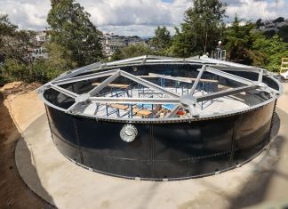 Avance en la construcción de un nuevo tanque de acero en la zona 17, un proyecto que busca fortalecer el abastecimiento de agua potable en ese sector de la ciudad.