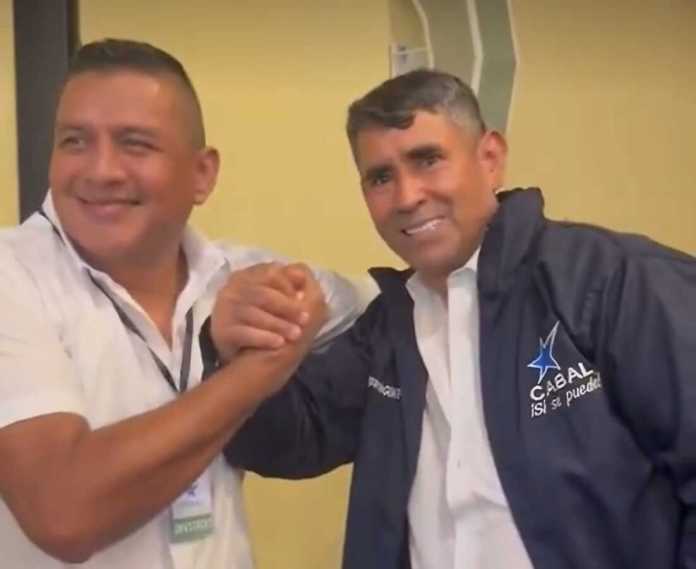 Así se vio a Tres Kiebres en la asamblea del partido Cabal. 