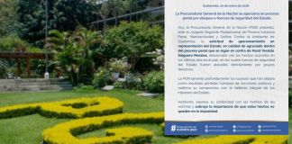 La PGN informó que se ha apersonado como representante del Estado en el proceso penal que se sigue contra Harol Yeraldo Salguero Morales, por su presunta vinculación en ataques contra la PNC. Foto La Hora: PGN