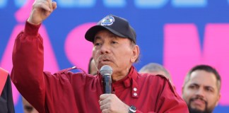 Fotografía de archivo que muestra al presidente de Nicaragua, Daniel Ortega, hablando en un evento en Caracas (Venezuela). Foto La Hora: EFE