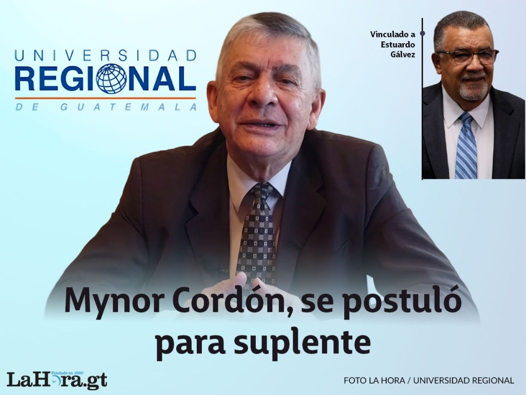 El rector Mynor Cordón y Cordón vinculado a Estuardo Gálvez. Foto La Hora: Pedro Altán