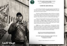 Comunicado oficial de 48 Cantones de Totonicapán en el que fija su postura tras la captura de Basilio Bernardo Puac García