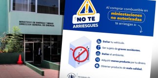 El Ministerio de Energía y Minas advirtió de los riesgos de adquirir combustible en estaciones no autorizadas.