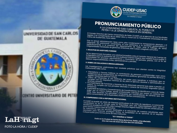 El Consejo Directivo del Cudep anunció que han determinado formalizar una solicitud de auditoria a la CGC. Foto La Hora: Cudep