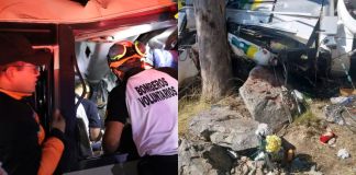 Accidentes viales marcan los primeros días de 2026: choque en Las Cañas y bus volcado en la Cumbre, Salamá.