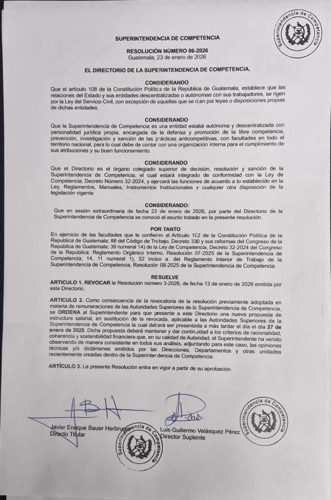 Acta de Superintendencia de Competencia 