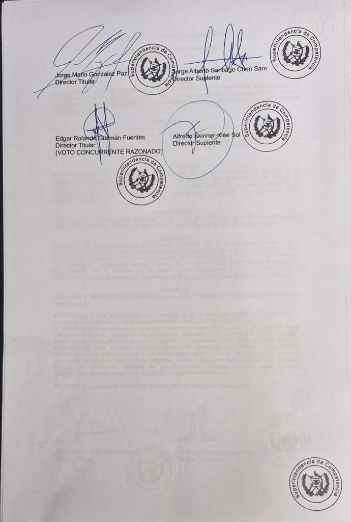 Acta de Superintendencia de Competencia. Foto La Hora