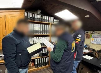 Allanamiento realizado por Fiscalía de Delitos contra Operadores de Justicia y Sindicalistas en la Municipalidad de Jocotenango. Foto La Hora: MP