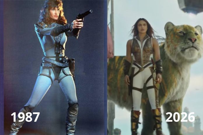 Comparación de caracterización de Teela de los Amos del Universo de 1987 y 2026. Foto La Hora: Canon/ Sony 