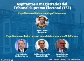 Aspirantes a Magistrados del Tribunal Supremo Electoral (TSE) al lunes 26 de enero. Foto La Hora: Alejandro Ramírez