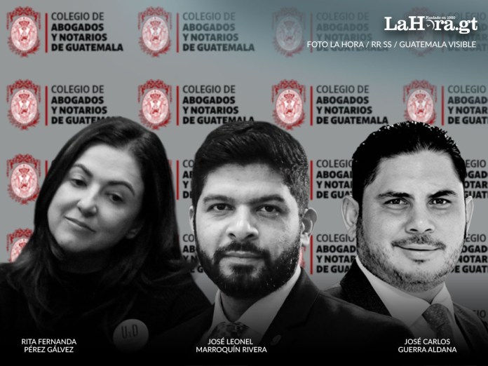 Abogados aspirantes a presidir el Tribunal Electoral del CANG. Foto La Hora: Daniel Ramírez / RRSS