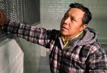 El ex vicepresidente de 48 Cantones de Totonicapán, Basilio Puac, espera que el Juzgado de Turno fije audiencia de primera declaración. Foto La Hora: Sergio Osegueda