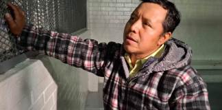 El ex vicepresidente de 48 Cantones de Totonicapán, Basilio Puac, espera que el Juzgado de Turno fije audiencia de primera declaración. Foto La Hora: Sergio Osegueda