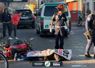 Sobre la 1ra. Calle y 6ta. Avenida de la zona 1 de San Miguel Petapa se produce un incidente armado. Foto: ASONBOMD GUATEMALA