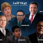 Los abogados Astrid Lemus, Erick Castillo, Nester Vásquez, Armando Ajín, Estuardo Gálvez y Mynor Moto son los primeros abogados que han mostrado interés por ser magistrados de la CC por el Colegio de Abogados y Notarios de Guatemala. Foto La Hora: Roberto Altán