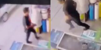 Imágenes de la cámara de seguridad que captó el ataque contra Edy Romero. Foto La Hora: Captura de pantalla