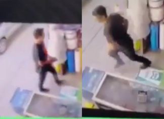 Imágenes de la cámara de seguridad que captó el ataque contra Edy Romero. Foto La Hora: Captura de pantalla