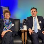Los candidatos a magistrados a la Corte de Constitucionalidad Astrid Lemus y Luis Fernando Bermejo en entrevista con La Hora. Foto La Hora: Víctor García.