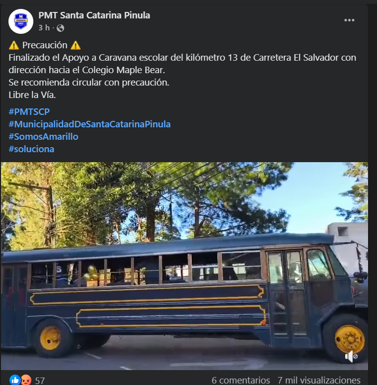 Captura de pantalla: PMT de Santa Catarina Pinula