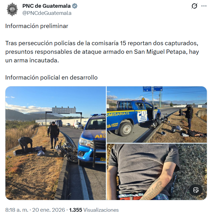 Captura de pantalla: PNC via X