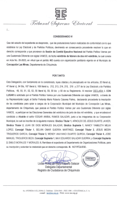 TSE candidatura Ramos Salazar