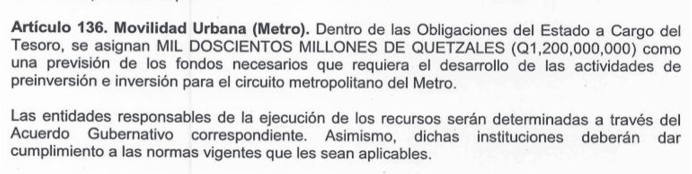 artículo 136 Decreto 36-2025