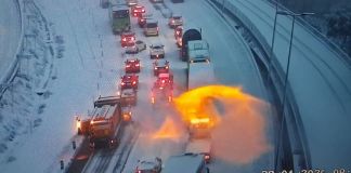 Captura de cámara de vigilancia de carreteras en España afectadas por clima extremo. Foto La Hora: Dir. Gral. Tráfico