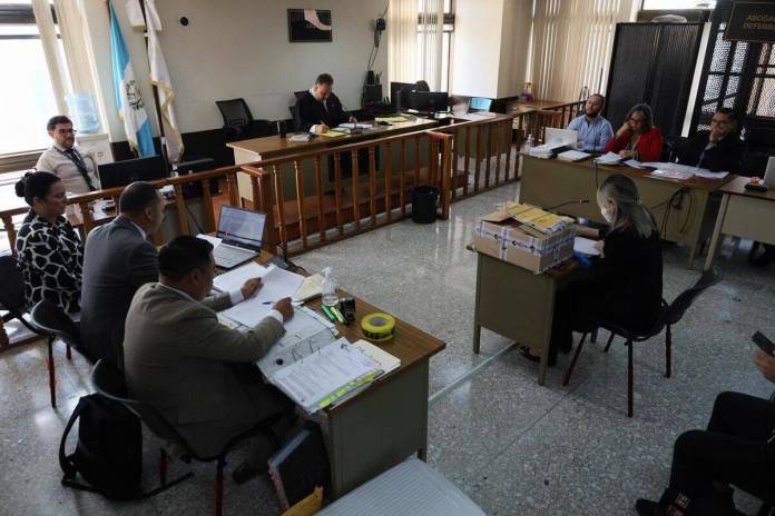 El Tribunal Cuarto de Sentencia Penal escucha las últimas declaraciones en el juicio contra Carlos García Rubio. Foto La Hora: Daniel Ramírez
