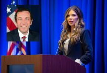 Kristi Noem anuncia a Charles Wall como nuevo subdirector de ICE Charles Wall, nuevo subdirector de ICE y Secretaria de Seguridad Nacional, Kristi Noem. Foto La Hora: DHS