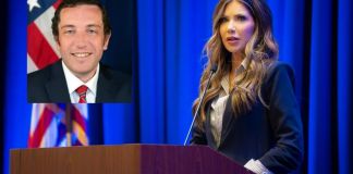 Charles Wall, nuevo subdirector de ICE y Secretaria de Seguridad Nacional, Kristi Noem. Foto La Hora: DHS