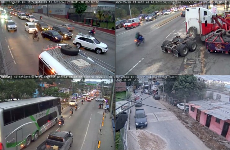 Complicación en el tránsito de ruta al Atlántico debidos a dos accidentes. Foto La Hora: Amílcar Montejo