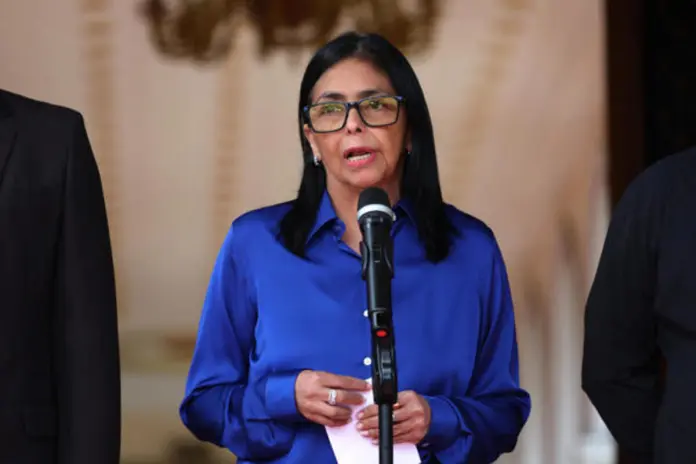 Delcy Rodríguez dice que Venezuela debe convertirse en Foto de archivo de la presidenta encargada de Venezuela, Delcy Rodríguez. Foto: La Hora/ EFE/ Miguel Gutierrez