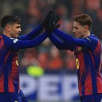 El FC Barcelona, con doblete de Fermín López, venció 4-2 al Slavia Praga en la séptima jornada de la UEFA Champions League.