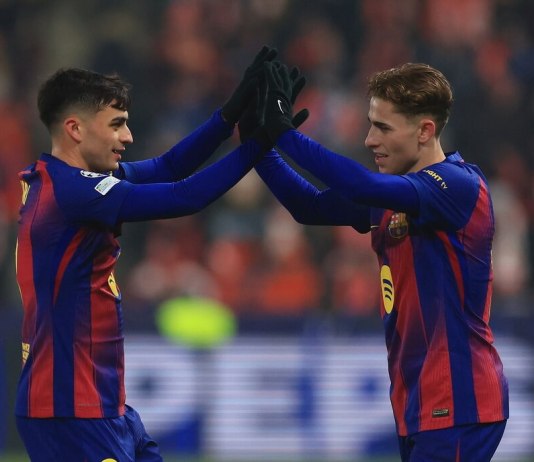 El FC Barcelona, con doblete de Fermín López, venció 4-2 al Slavia Praga en la séptima jornada de la UEFA Champions League.