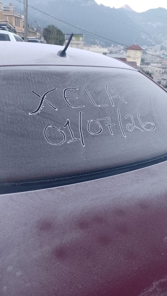 Heladas en la madrugada en Xela. Foto La Hora: Clima Guatemala 