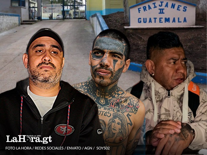 Hermano del «Lobo»; el «Smurf» y el «Inquiteto», son trasladados al preventivo de zona 18 como aislamiento. Foto La Hora: Francisco Altán