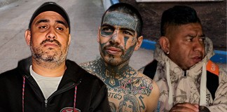 Hermano del «Lobo»; el «Smurf» y el «Inquiteto», son trasladados al preventivo de zona 18 como aislamiento. Foto La Hora: Francisco Altán