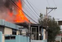 Incendio en calzada Aguilar Batres