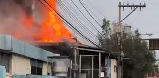 Incendio en calzada Aguilar Batres